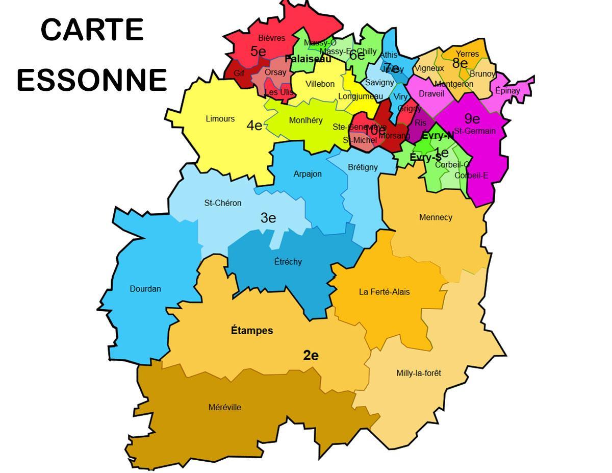 નકશો Essonne