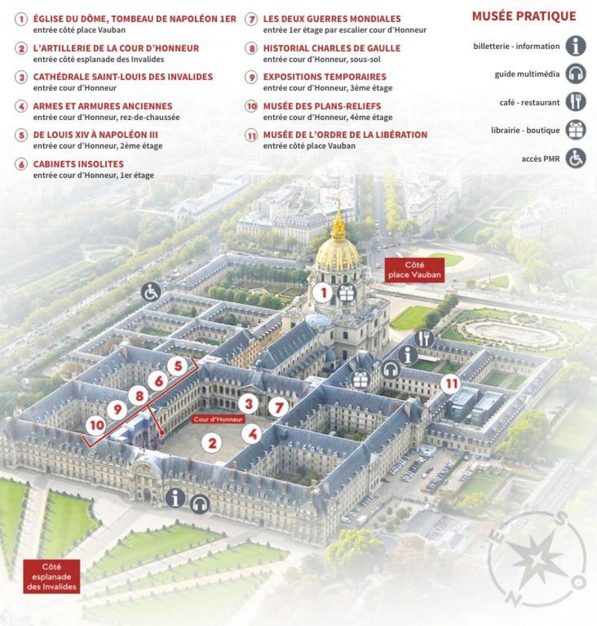 નકશો Hôtel des Invalides