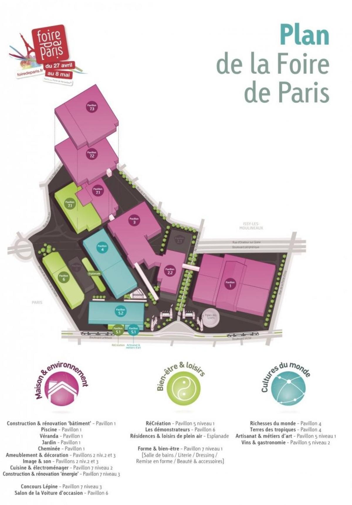 નકશો Foire de Paris