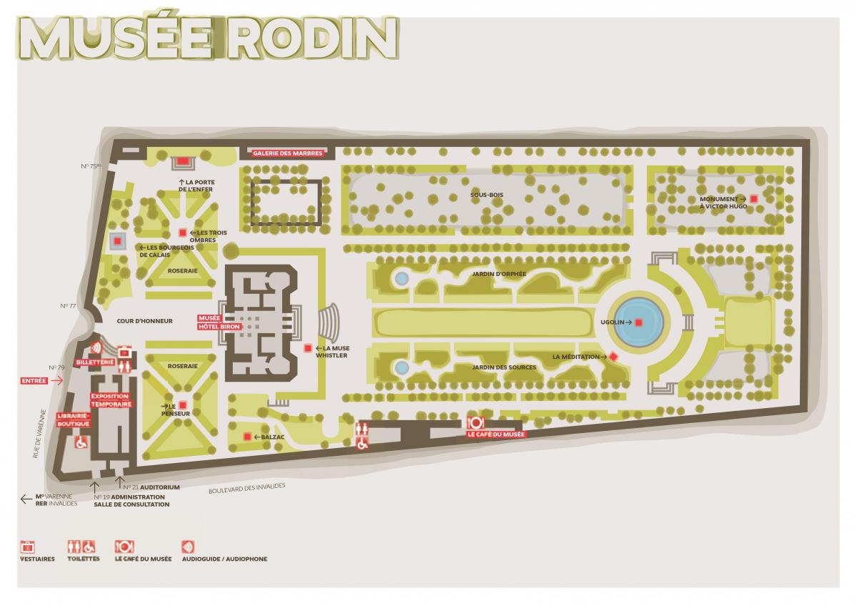 નકશો Musée Rodin