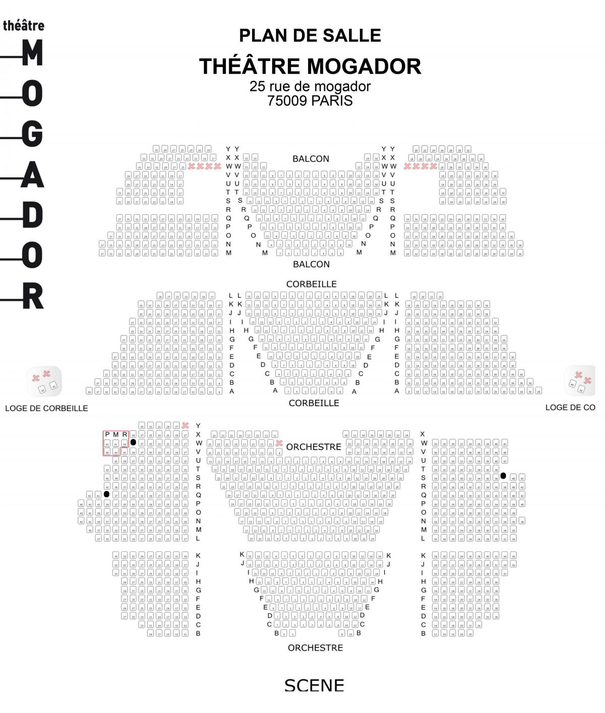 નકશો Théâtre Mogador