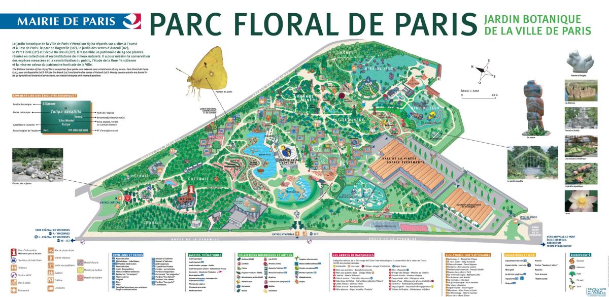 નકશો પીએઆરસીનો ફ્લોરલ de Paris