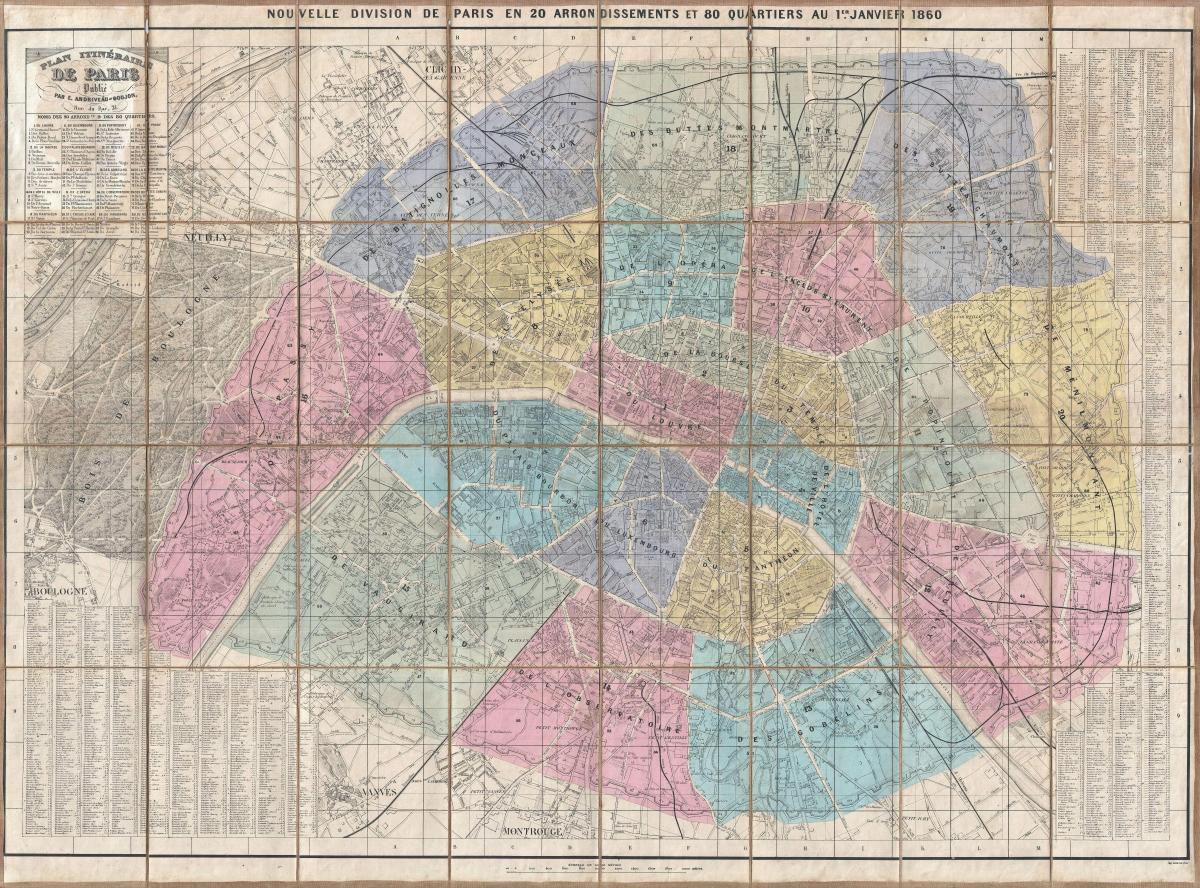 નકશો પોરિસ 1860