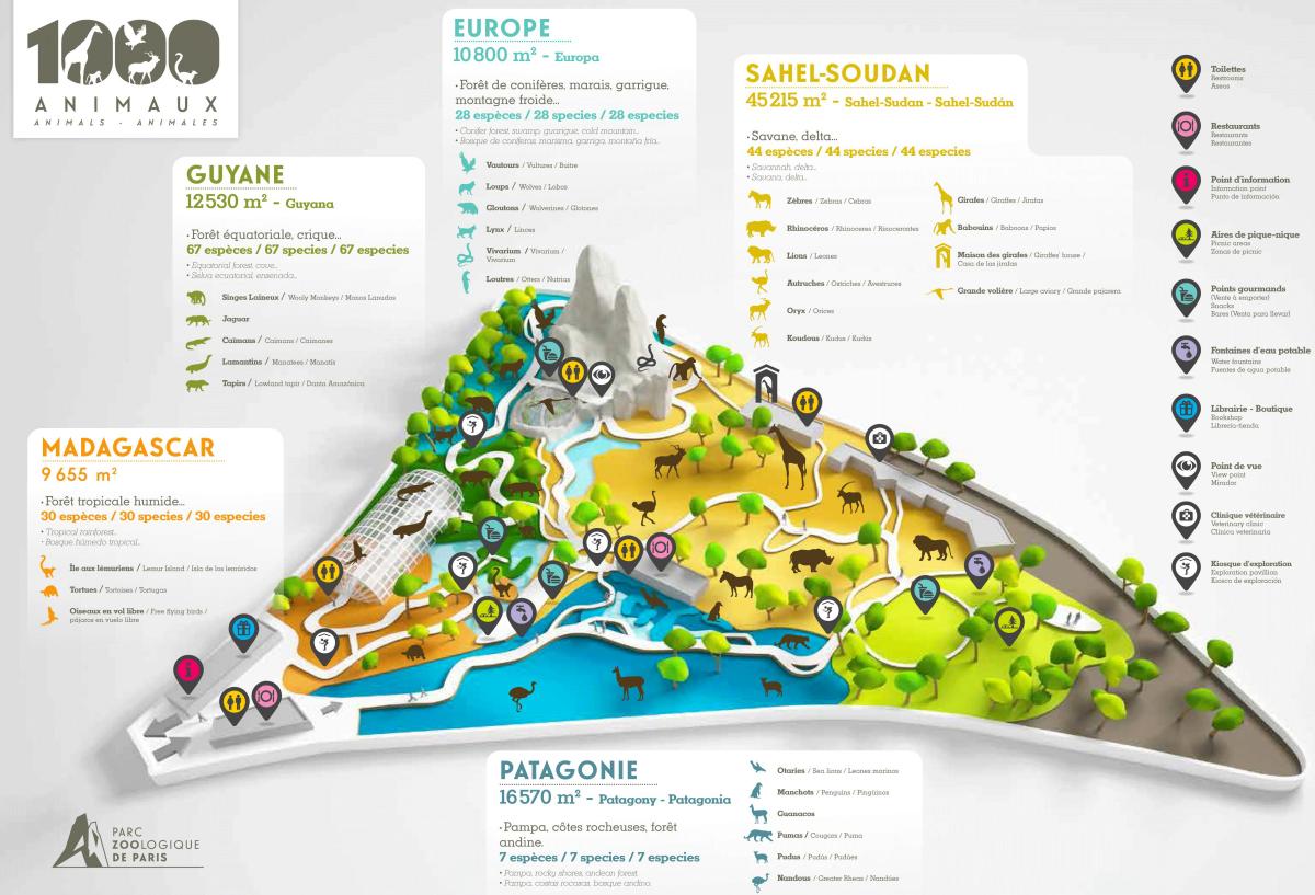 નકશો પોરિસ ઝૂઓલોજિકલ પાર્ક