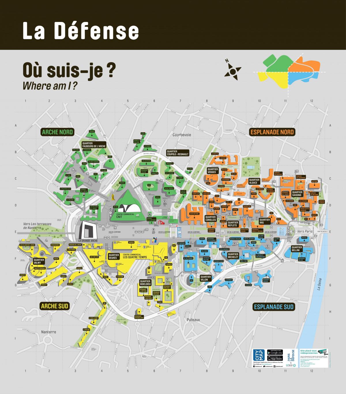 નકશો લા Défense