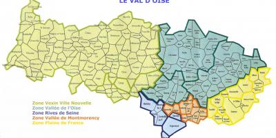 નકશો Val-d'Oise